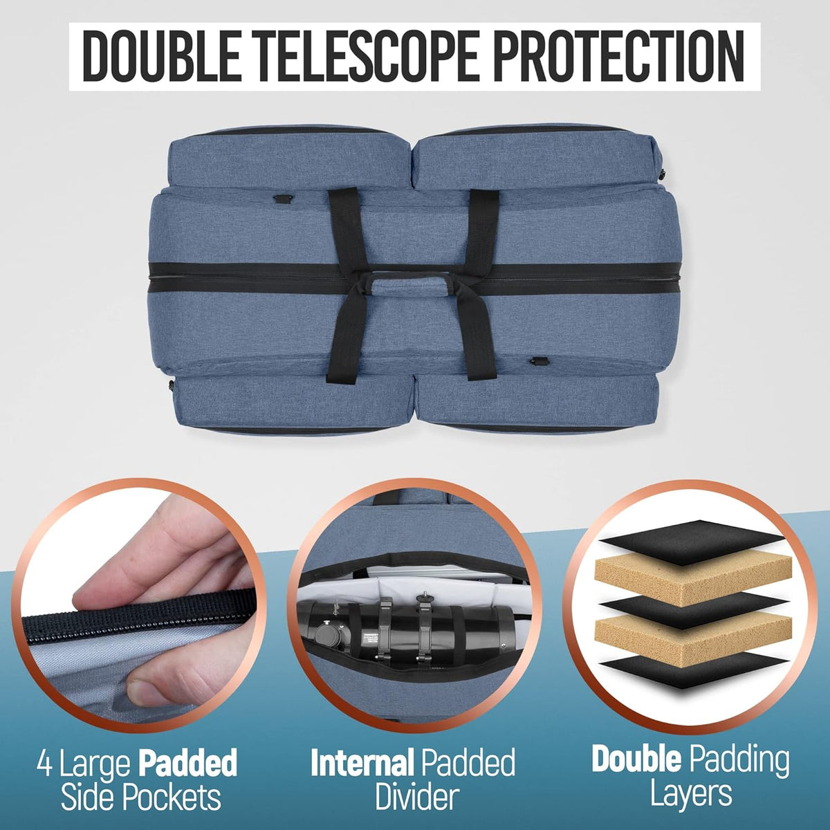 Extra Large Telescope and Tripod Case/Bag 40” X 12.3” X 12.3” A546