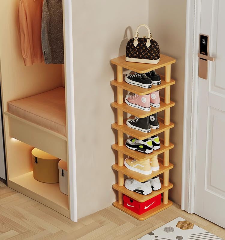8 Tiers Vertical Shoe Rack with Sturdy Frame A9882