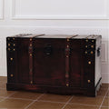 Vintage Chipboard Storage Trunk with Metal Latch E88471