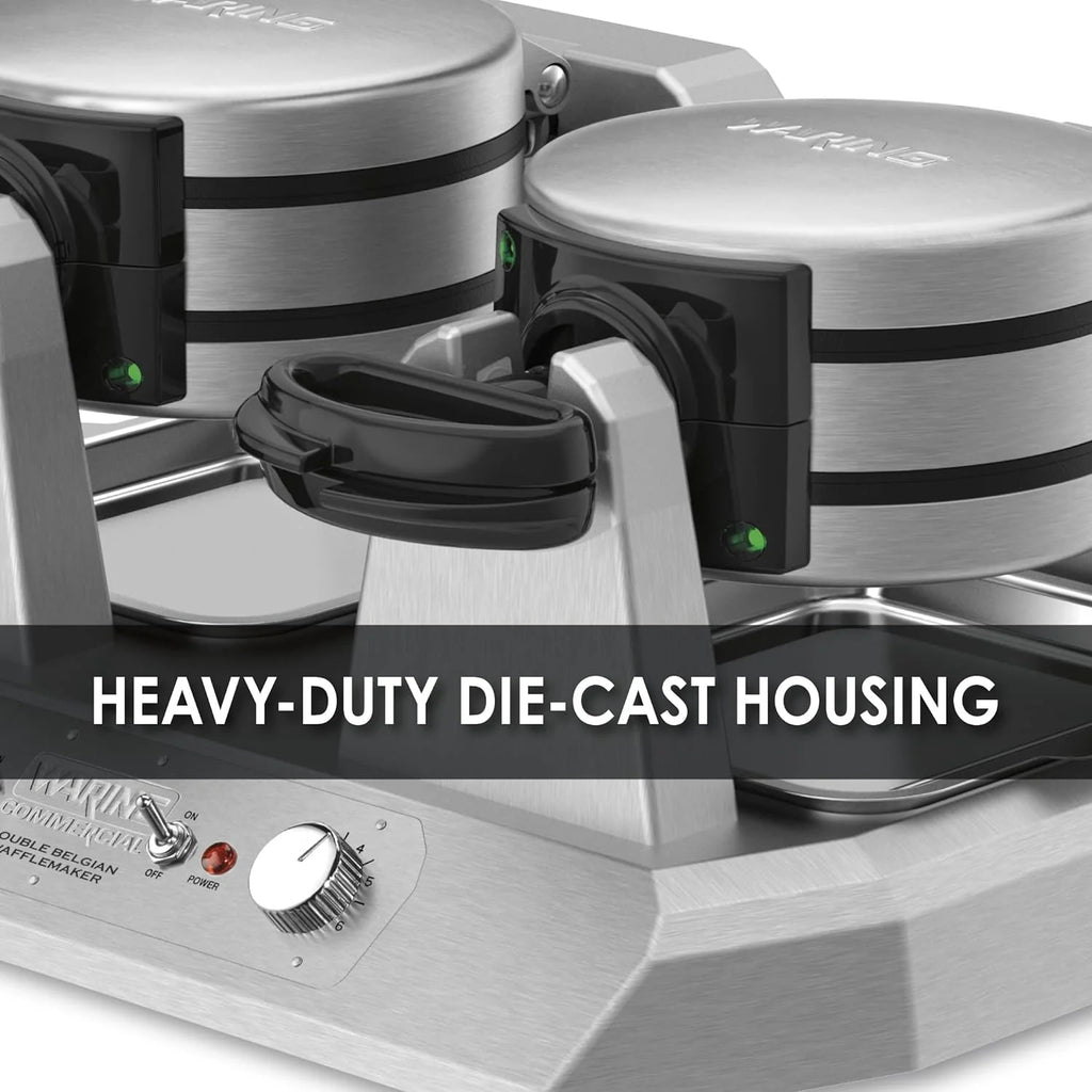 Double Side Belgian Waffle Maker, Non Stick Plates, 75 Waffles Per Hour S91120