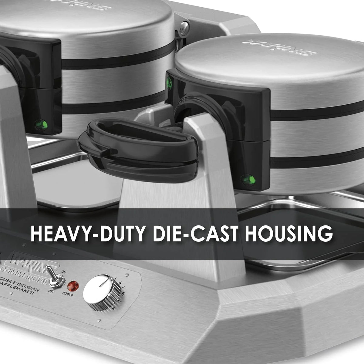 Double Side Belgian Waffle Maker, Non Stick Plates, 75 Waffles Per Hour S91120