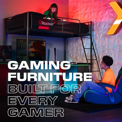 Foldable Video Gaming Floor Rocker Chair with Built-in Audio Speakers P742237