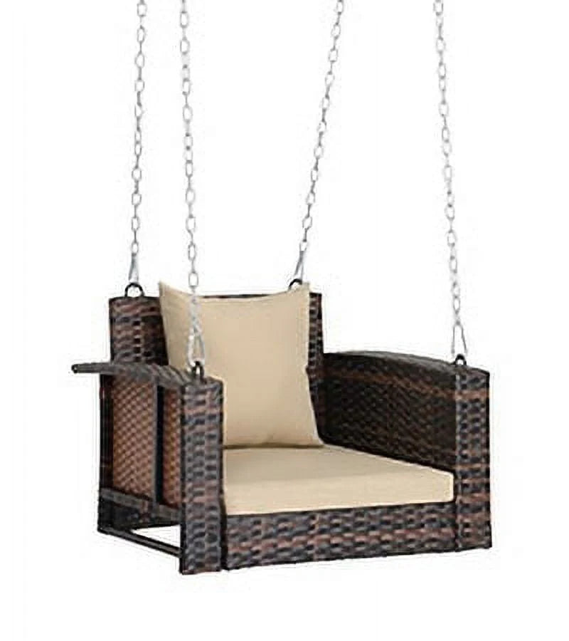 Black Rattan Swing Chair F501086