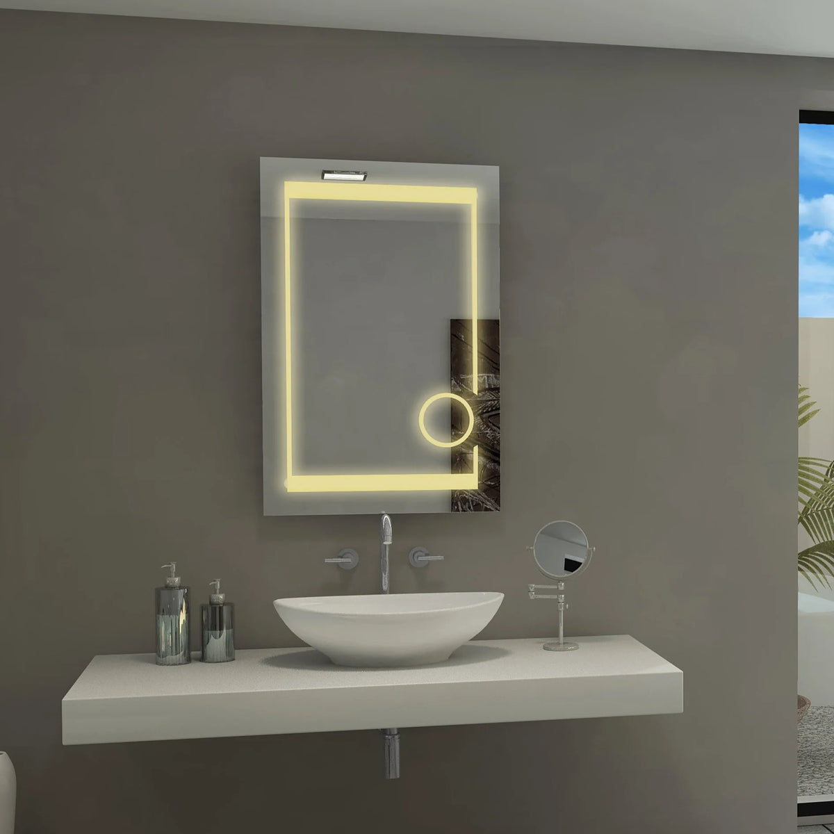 24 x 32 Rectangle Illuminated Mirror Q70812