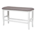 White Wood Counter Height Dining Bench G83021