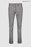 Slim Fit Twill Chinos, Grey (38W 34L) I722