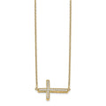 14kt Yellow Gold Diamond Cross Necklace C3728