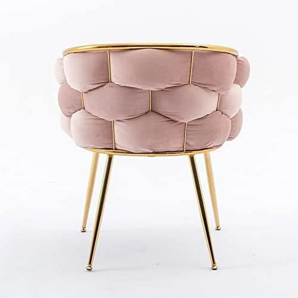 Velvet Accent Chair with Gold Legs Q330811