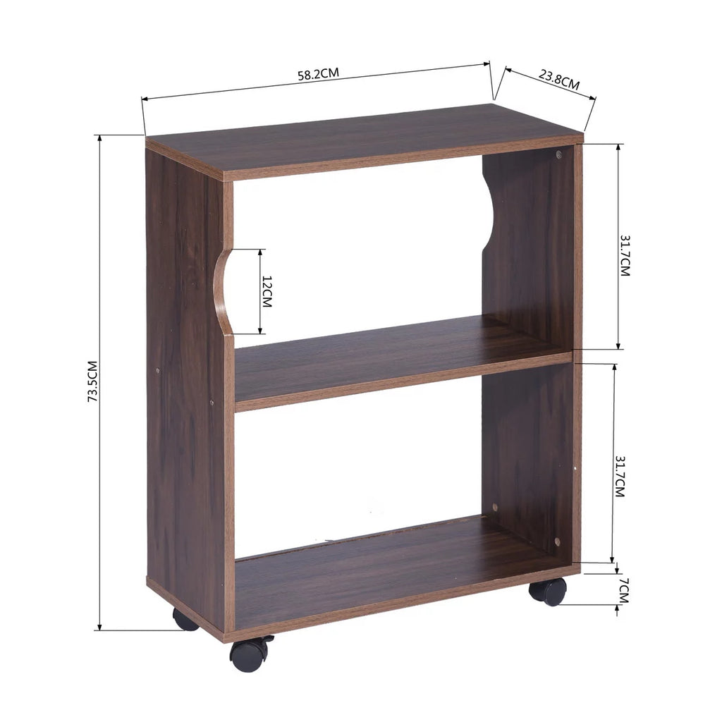 47.4" L Computer Desk with Movable Bookcase E890849