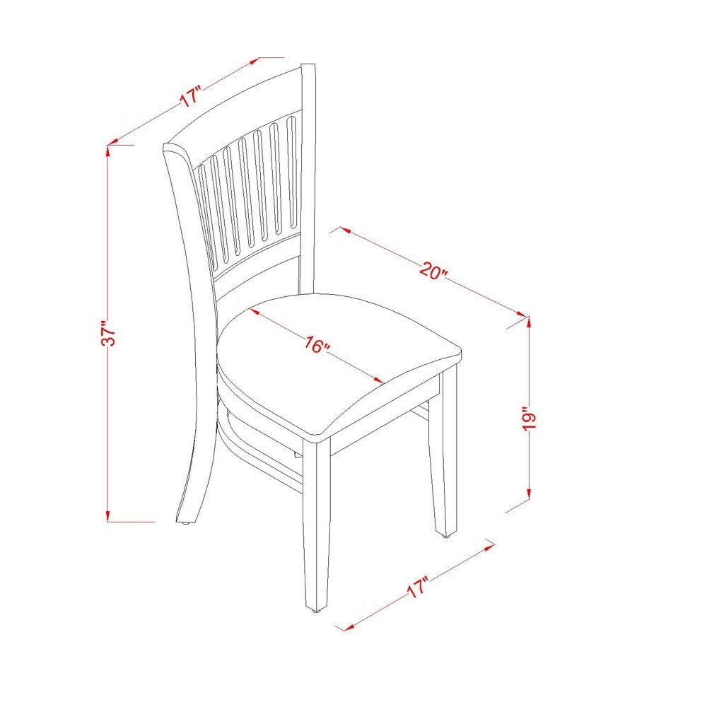 3-Piece Dining Set with Fabric Seat in Linen White R41954