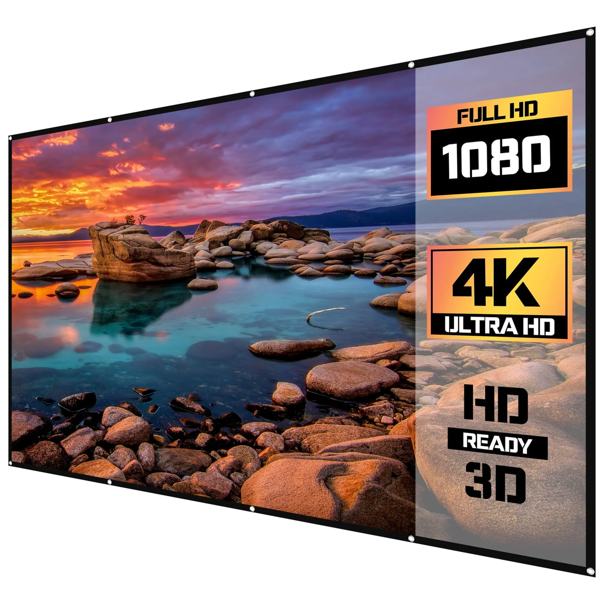 White Indoor/Outdoor Folding Projector Screen L4885
