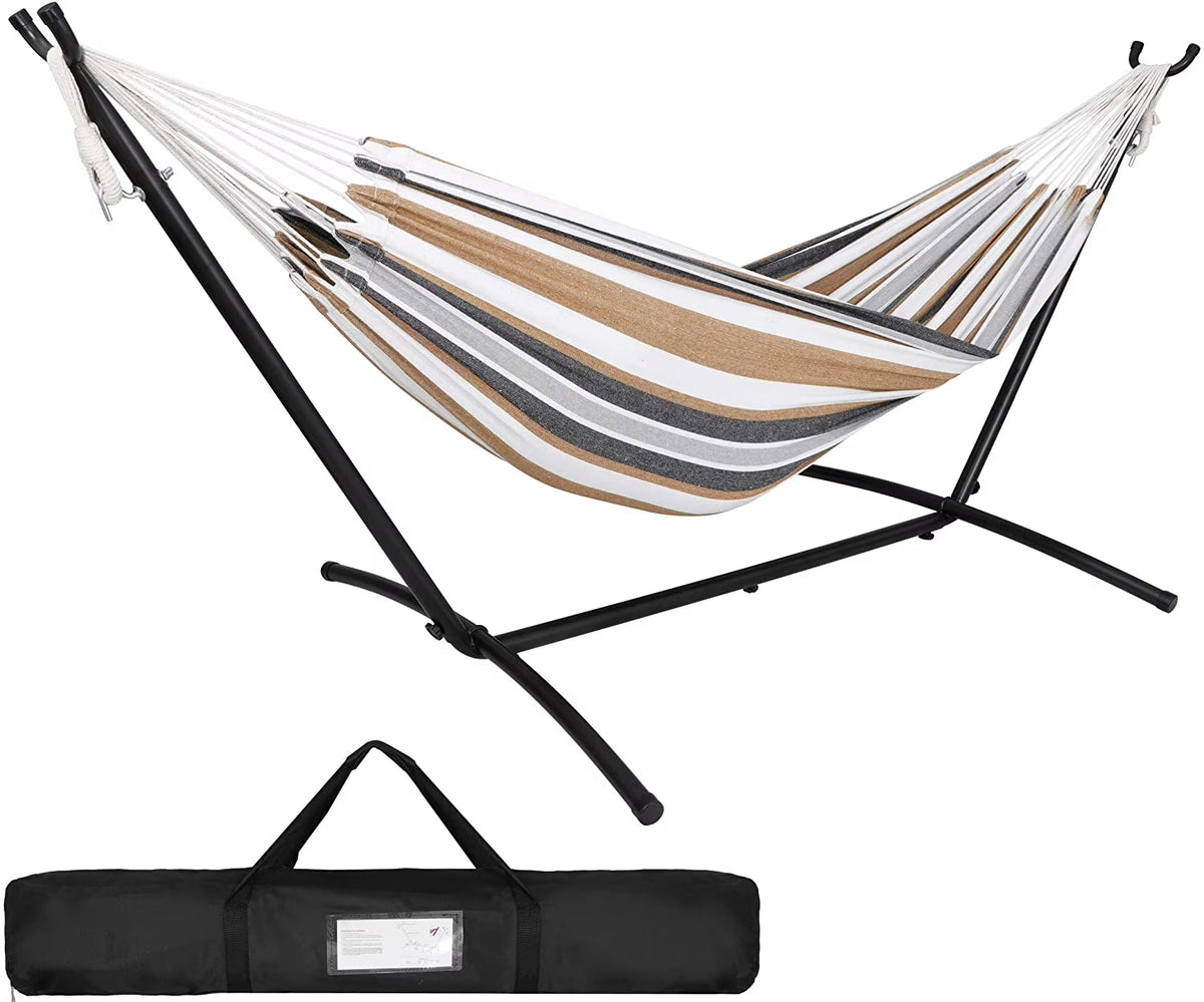 Portable 2 Person Hammock with Steel Stand and Carrying Case W254