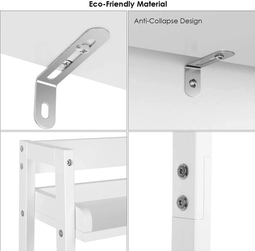 2-Tier White Over the Toilet Bathroom Shelf F818503