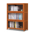 Bamboo 3 Tiers Bookcase with Acrylic Door L85233