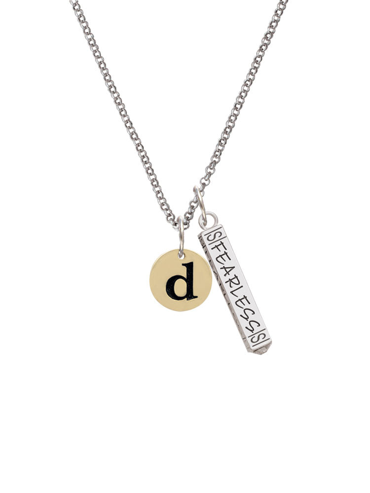 Goldtone Disc Initial Necklace, 23" H66397