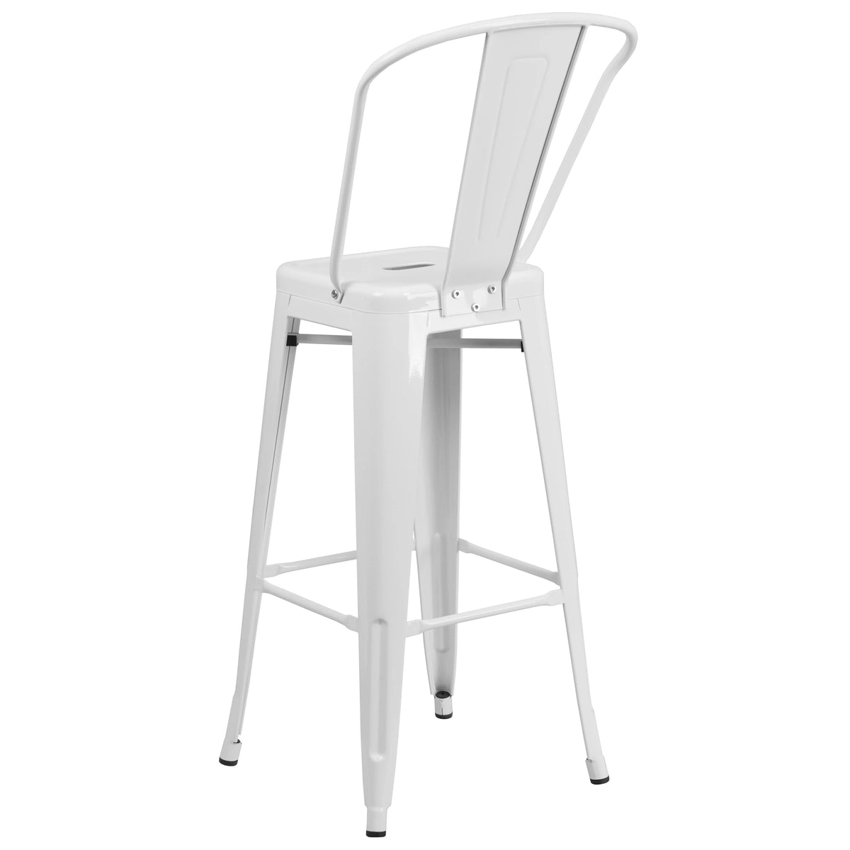 White Metal Barstool 2 Stools G105795