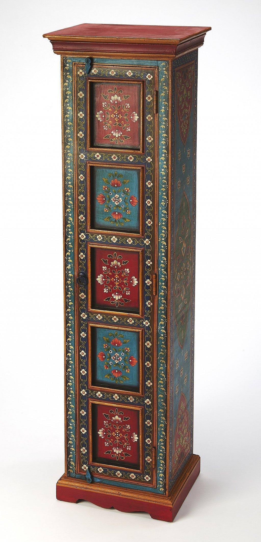 Tall Hand Painted Cabinet Z977
