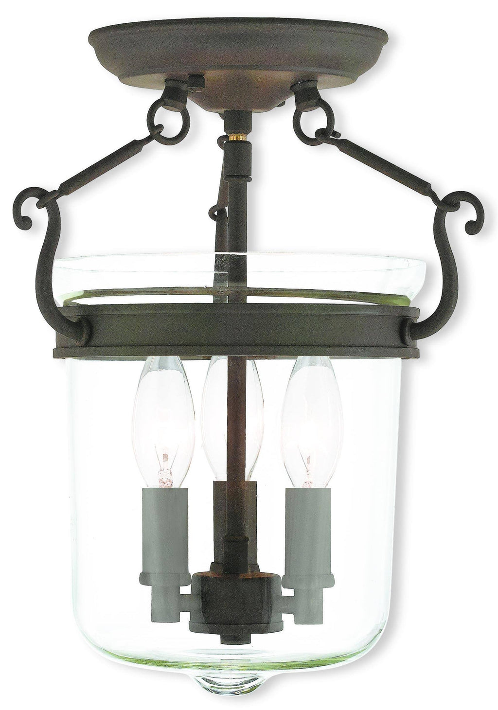 Bronze 3 Light Ceiling Mount T13693