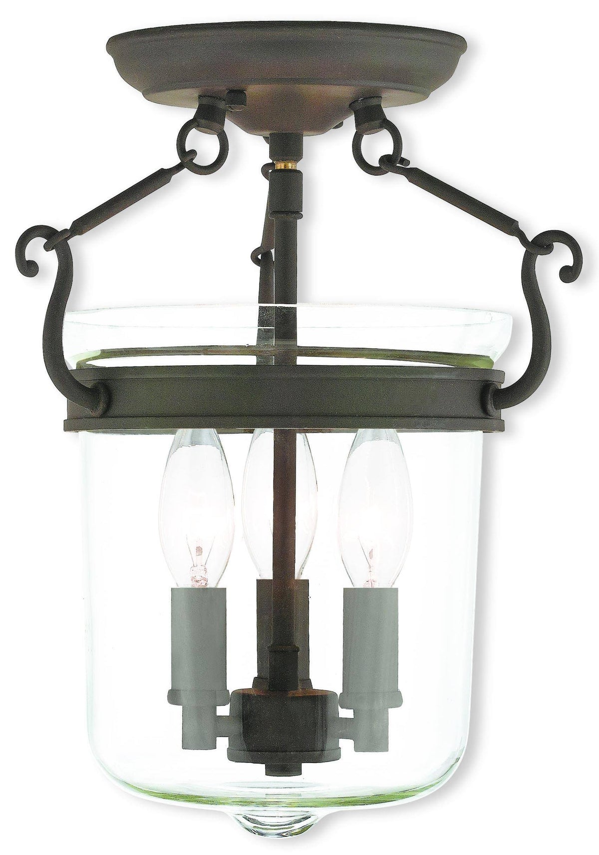 Bronze 3 Light Ceiling Mount T13693