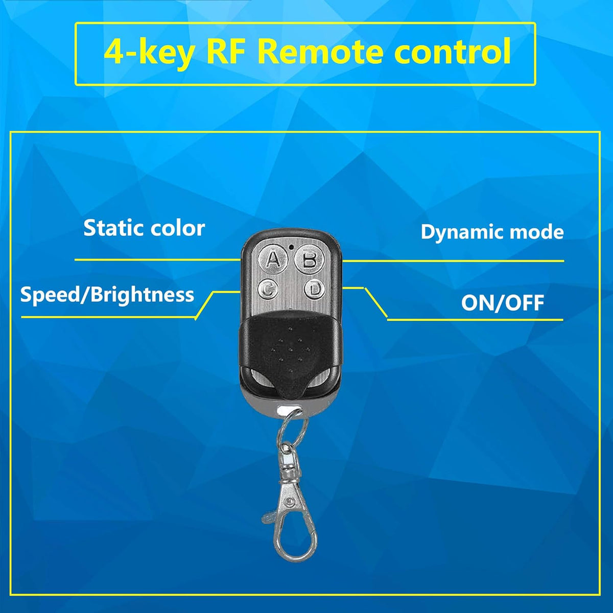 4PC 15.5in RGBW LED Wheel Ring Lights with Brake Function Waterproof Wireless RF Remote Y9245