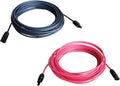 10 Gauge 30 Feet Black + 30 Feet Red Solar Panel Extension Cable Wire, Pack of 2 A9412