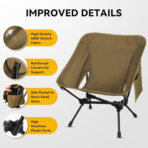 Portable High Back Camping Chair 440 lbs Green V8131