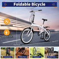 White Folding Bike 6 Speed Gears with Mudguard S4059