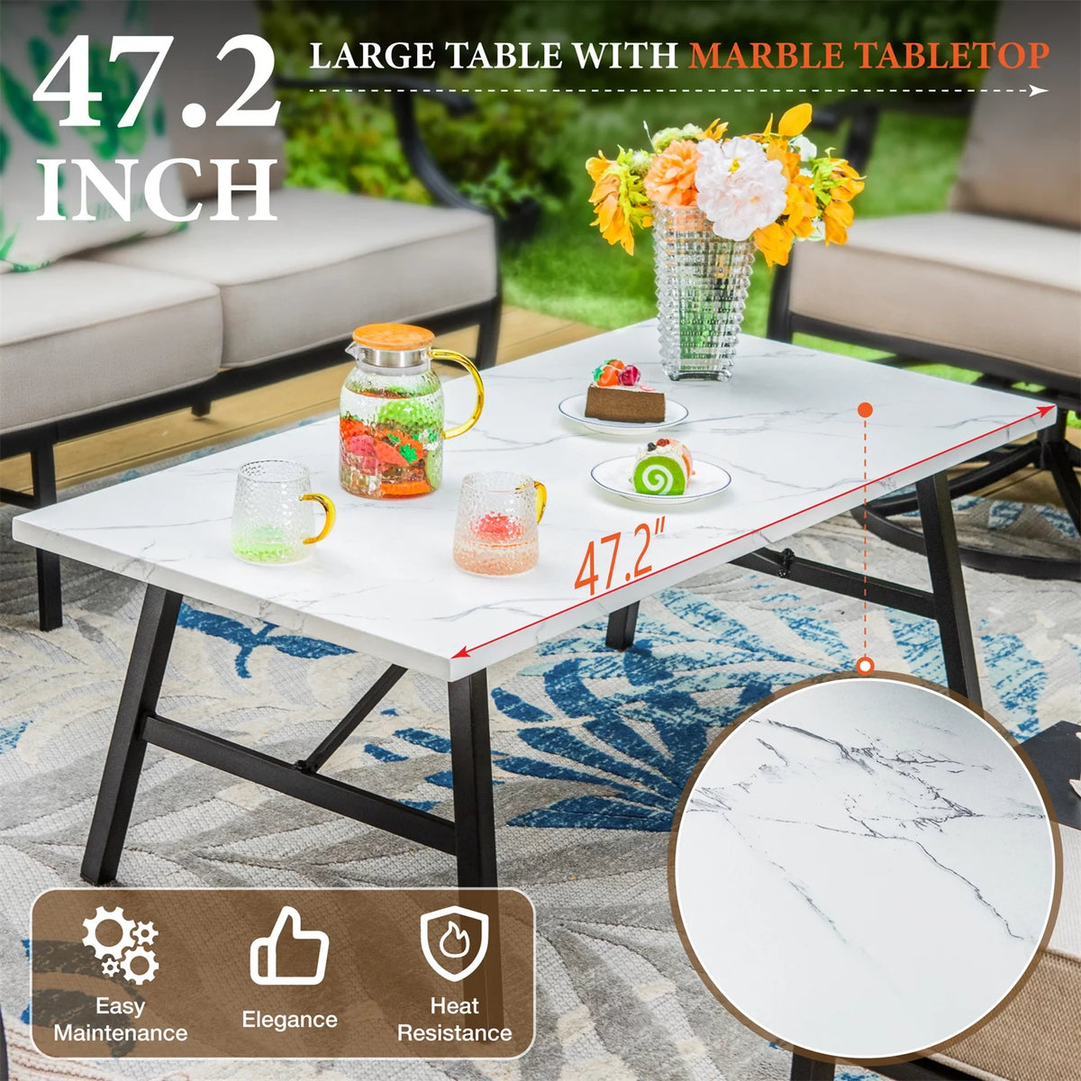 5-Seat Metal Patio Conversation Set T261880