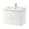 White Sink Cabinet with 2 Drawers J8976