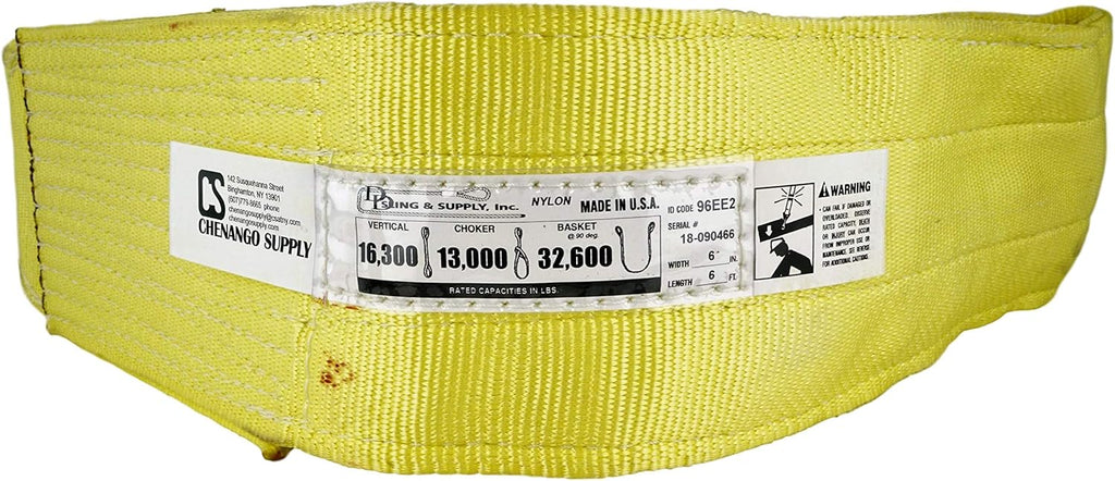 Nylon Lifting Slings, Eye & Eye, 2 Ply, 6,400 lbs Vertical, Pack of 2 K1212