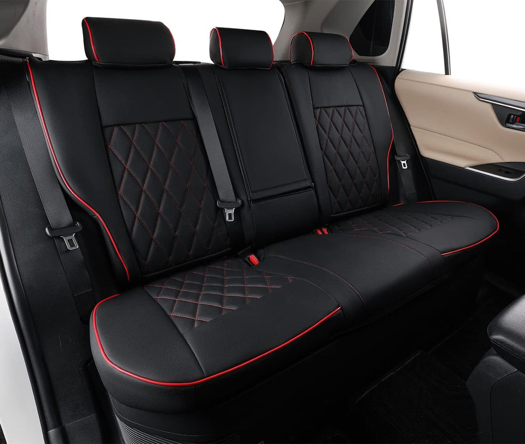 Custom Fit Full Set Car Seat Covers Leatherette Black Gray J8662