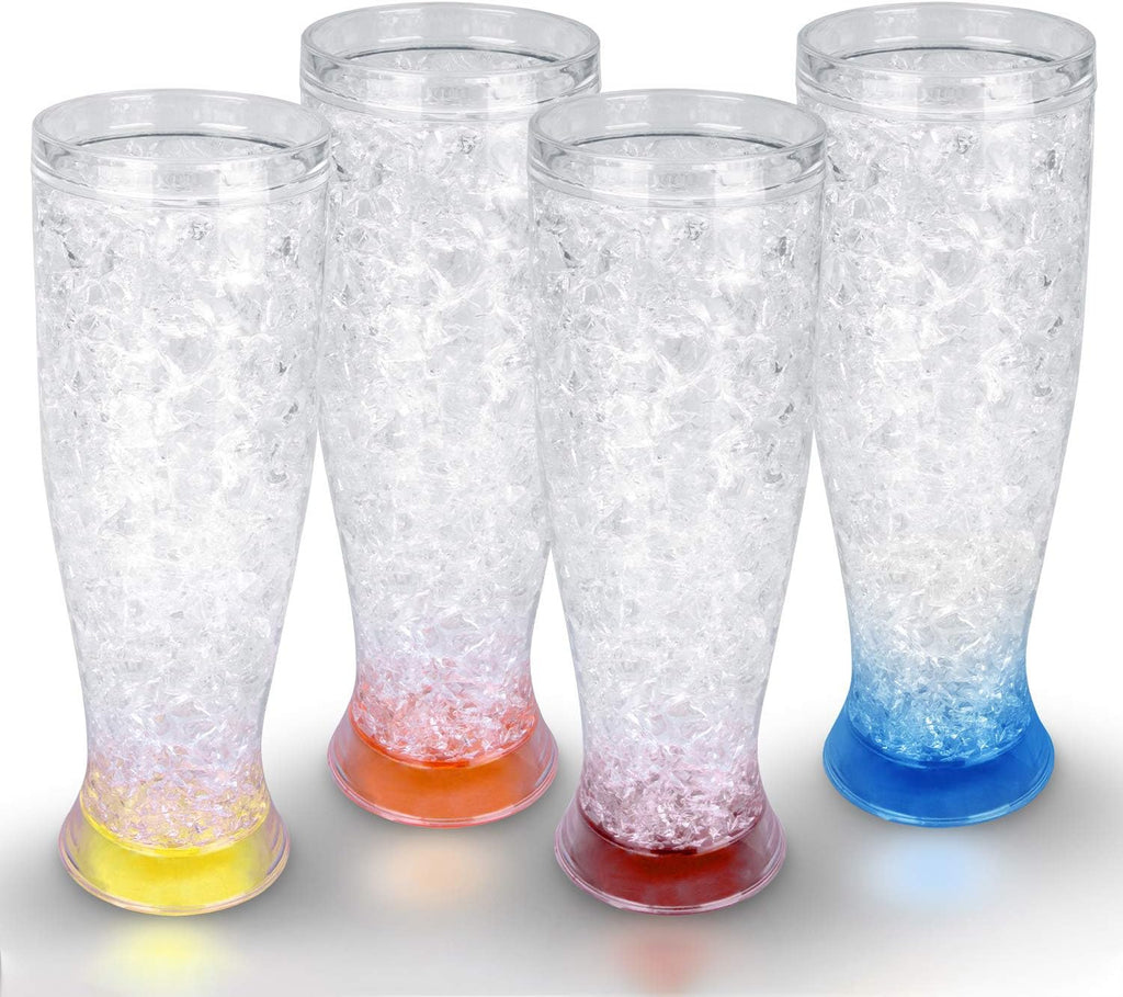Clear 16oz Set of 4 Double Wall Beer Mugs X521
