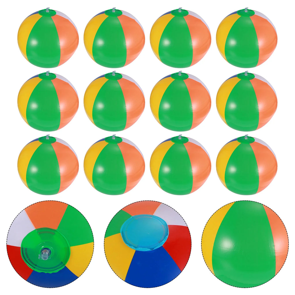 12 Pcs Inflatable Beach Balls Pool Toys I14652