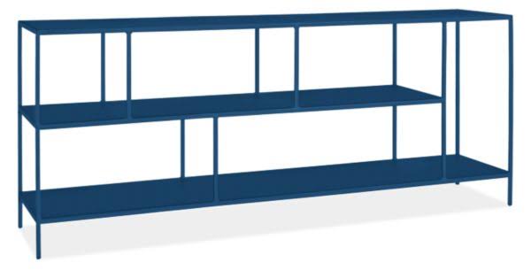 Modern Console Bookcase 15d 72w 29h Indigo L818