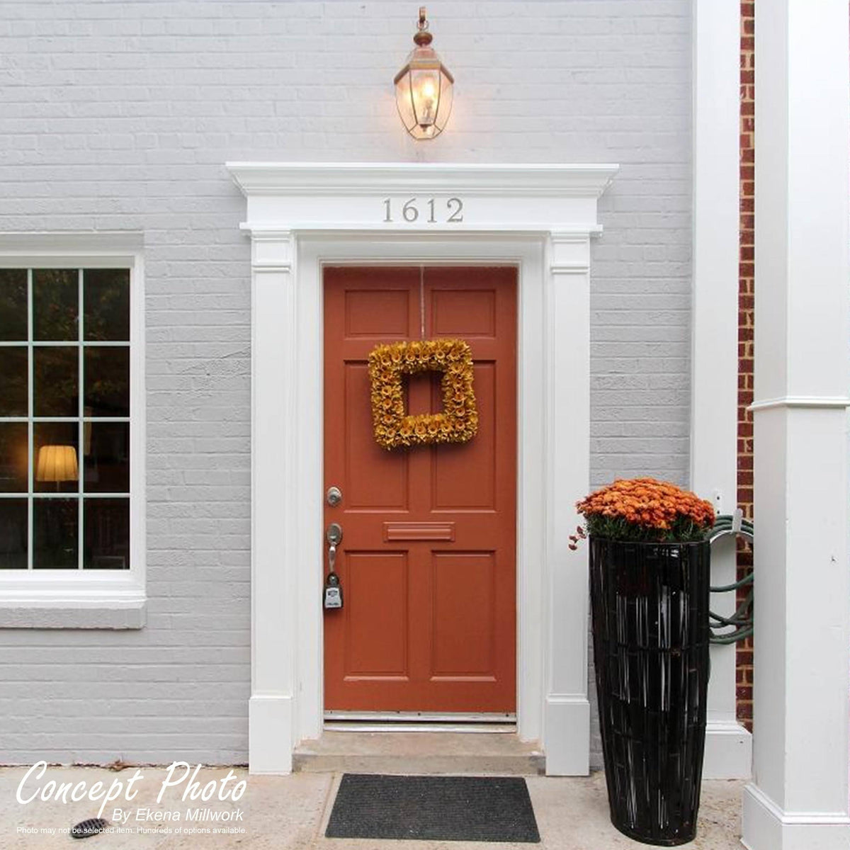 Plain PVC Pilaster with Decorative Capital and Base (Pair) I94465