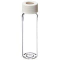 40ml Clear White Polypropylene Open Top Closure with PTFE/Silicone Septa, Case of 72 V952