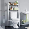 2-Tier White Over the Toilet Bathroom Shelf F818503