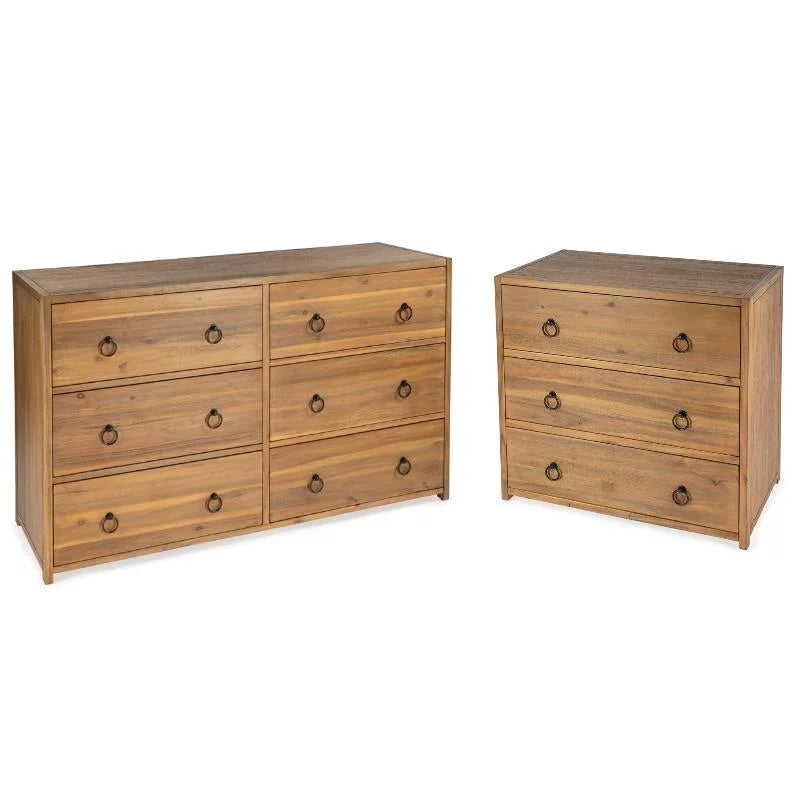 3 Drawer Chest and 6 Drawer Dresser Q91418
