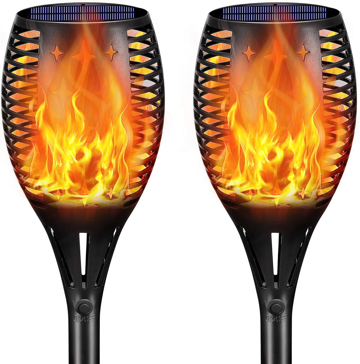 Solar Outdoor Torch Lights LED Landscape Lighting, 4 Pack Q64571