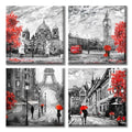 Black White Red Canvas Wall Art P69338