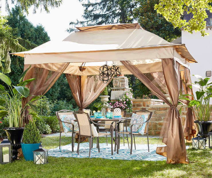 Pop Up Canopy Tent with Netting Vented Roof E523553