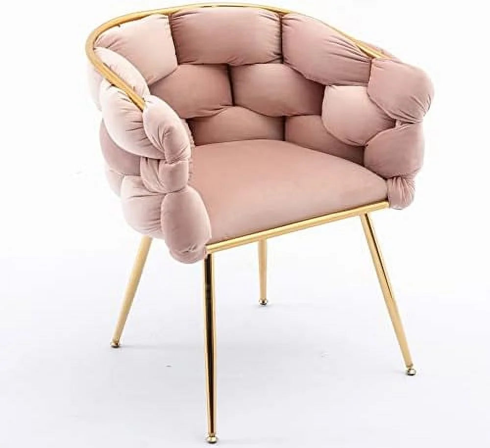Velvet Accent Chair with Gold Legs Q330811