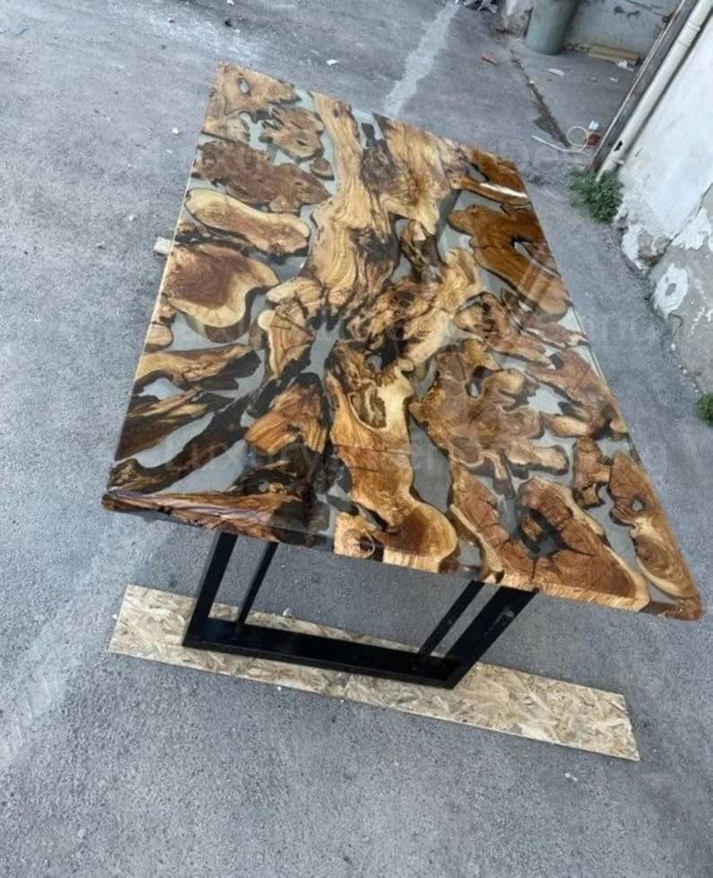 LARGE EPOXY TABLE, Resin Dining Table, Wood Epoxy Coffee Table (28.5 x 72 x 36inches) E6176