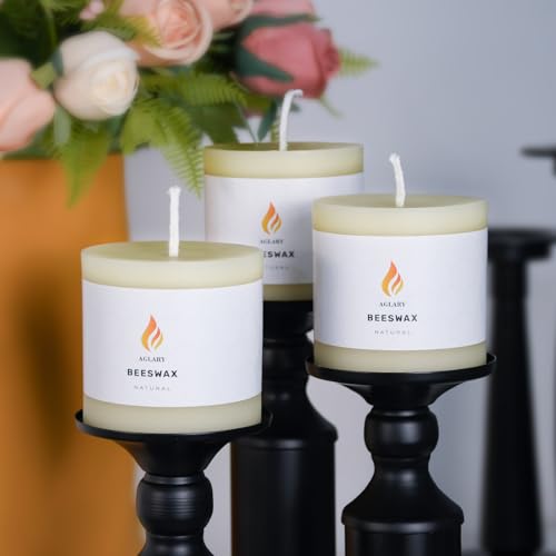 Pure Natural Beeswax Pillar Candle M5191