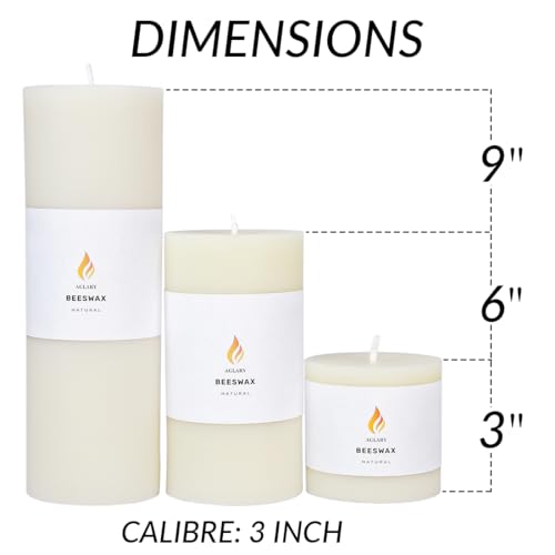 Pure Natural Beeswax Pillar Candle M5191