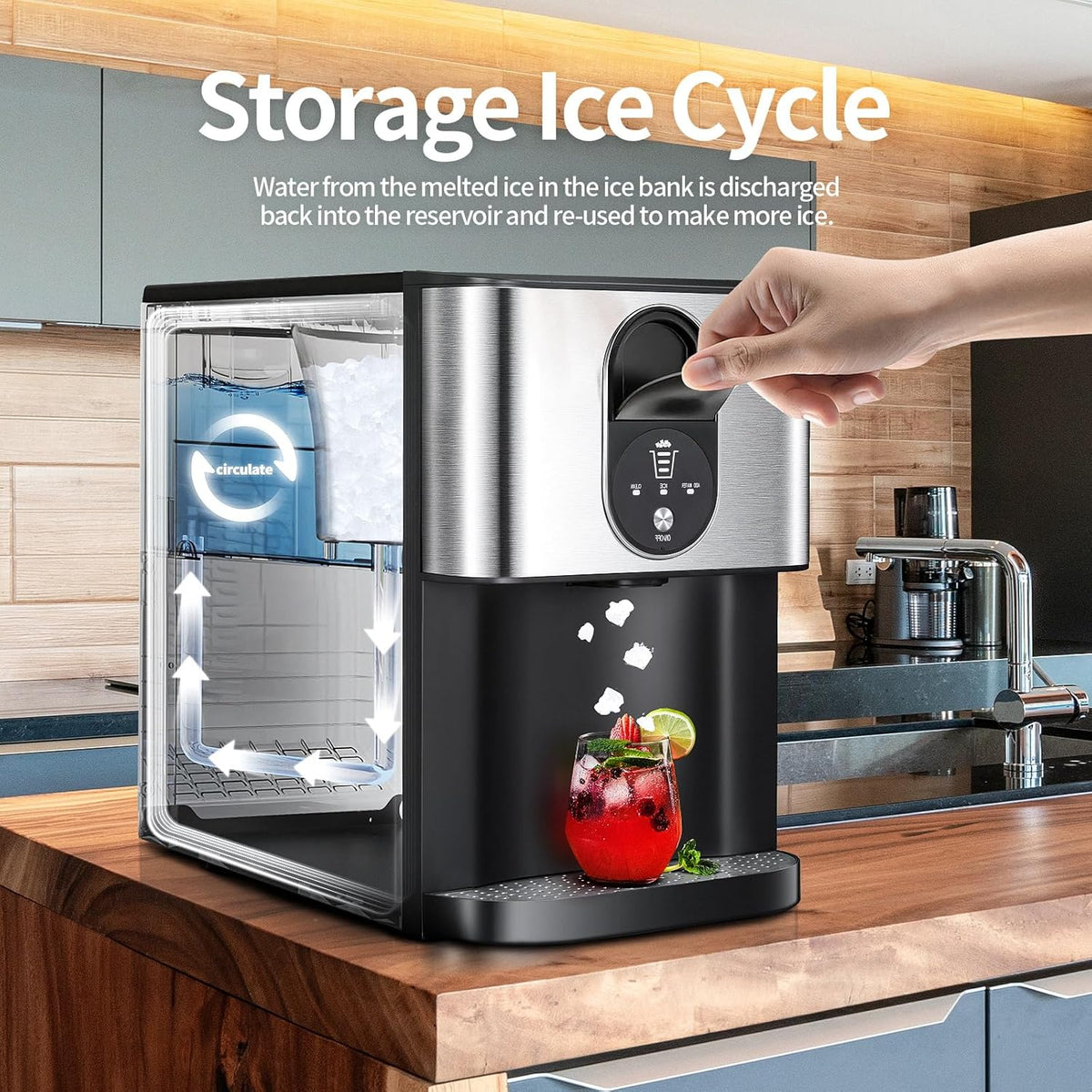 Silver Countertop Nugget Ice Maker H109970