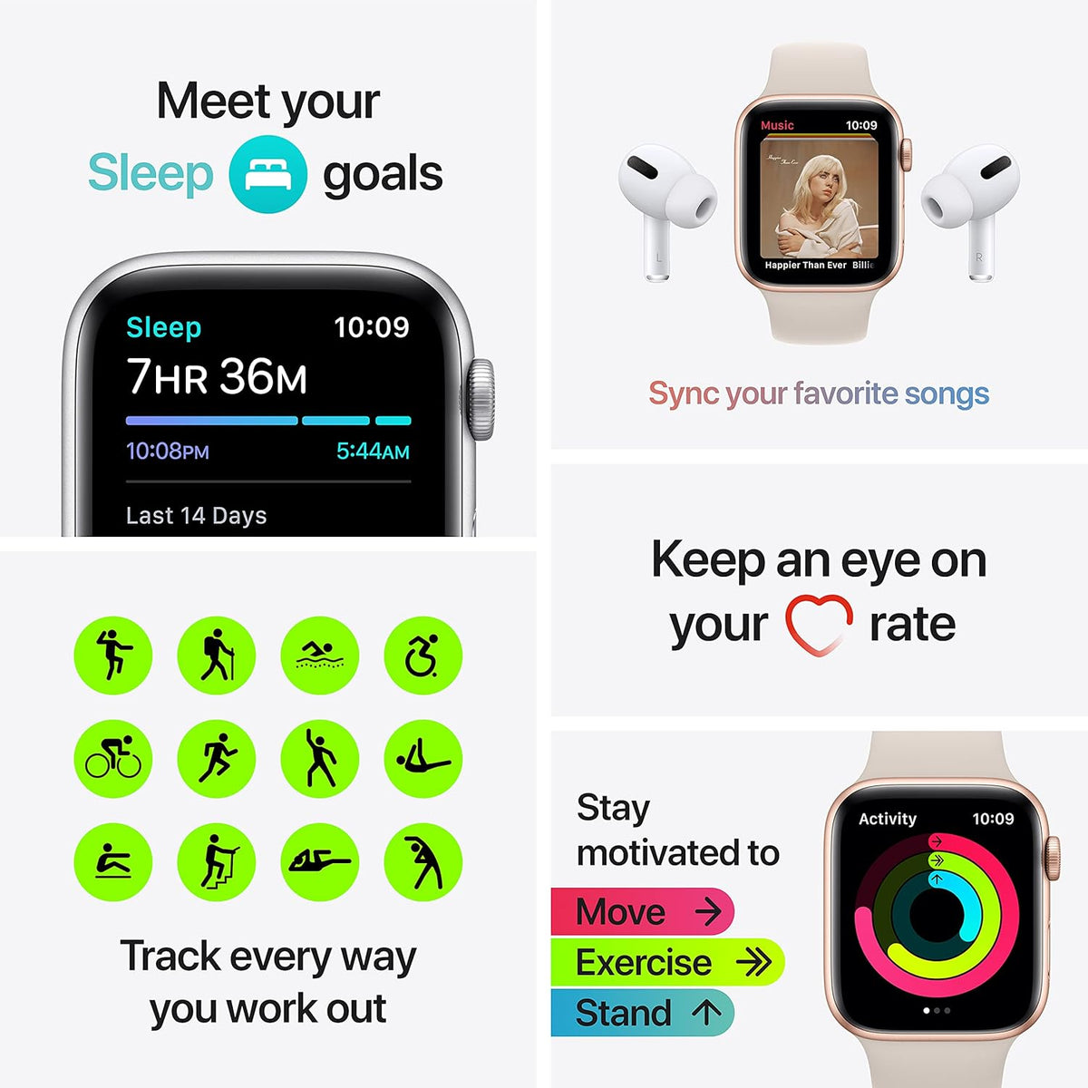 Gold Aluminium Case Smart Watch with Starlight Sport Band N36104