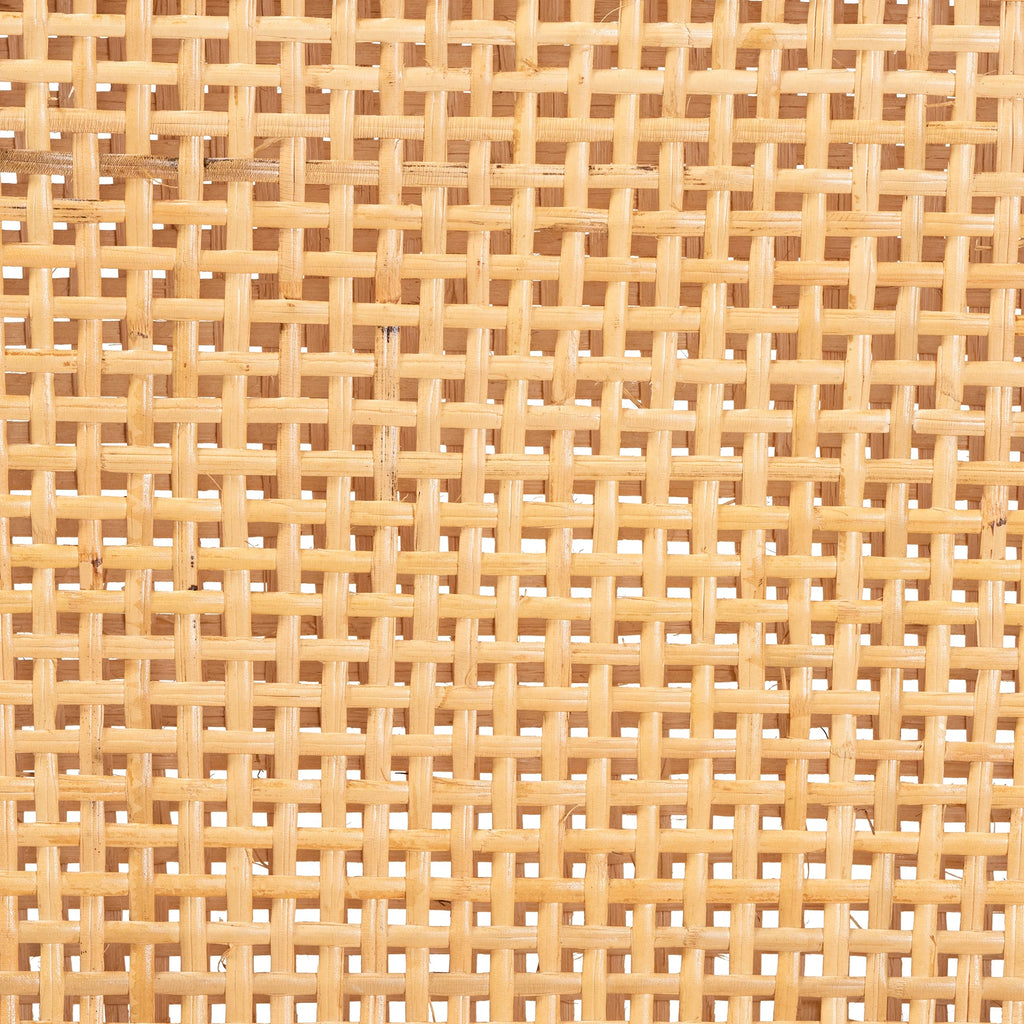 Dark Brown Mahogany Wood and Natural Rattan Dining Chair C3505