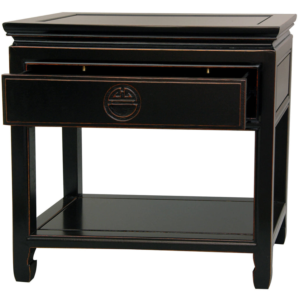 Antique Black Rosewood Bedside Table G347884