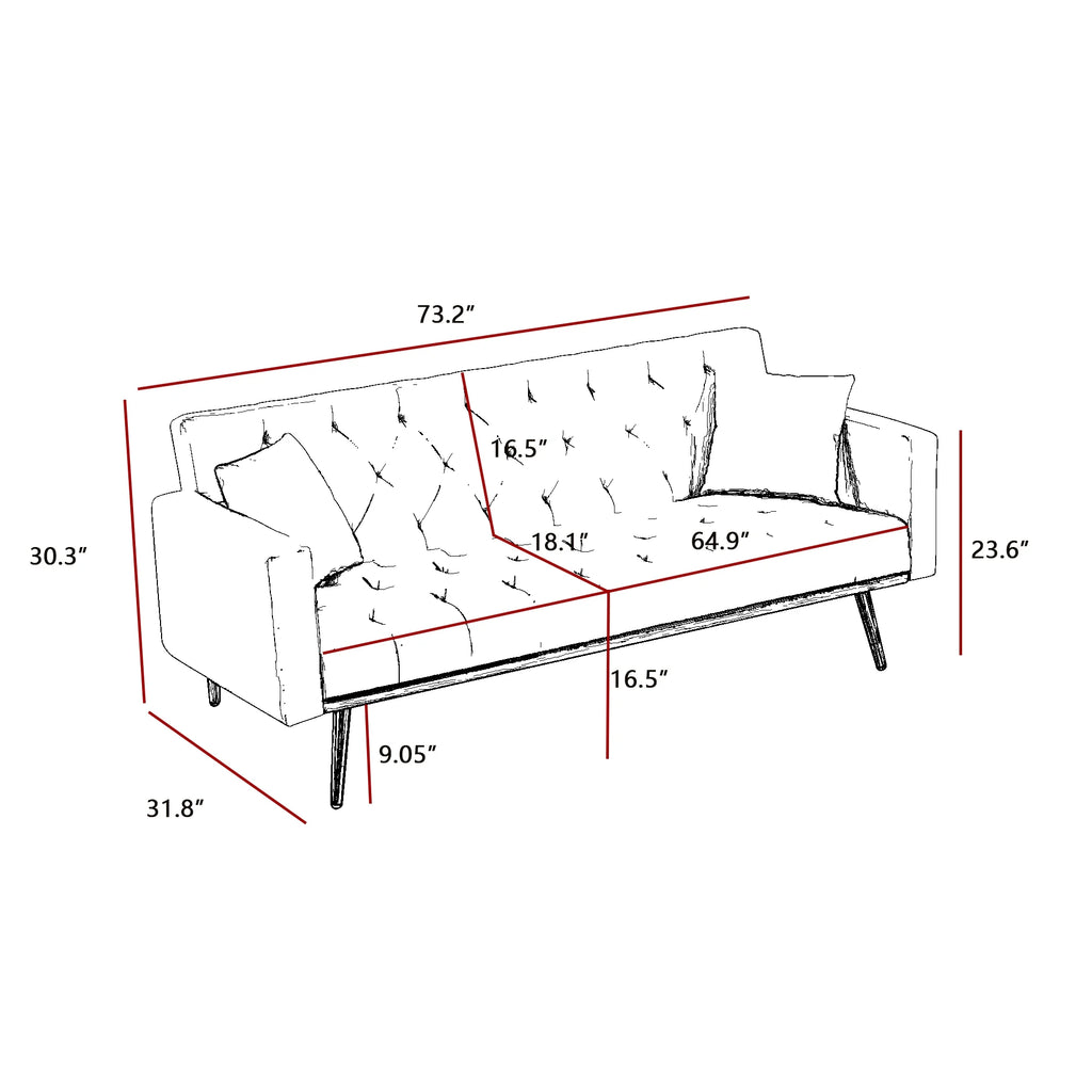 Convertible Folding Futon Sofa Bed M356704